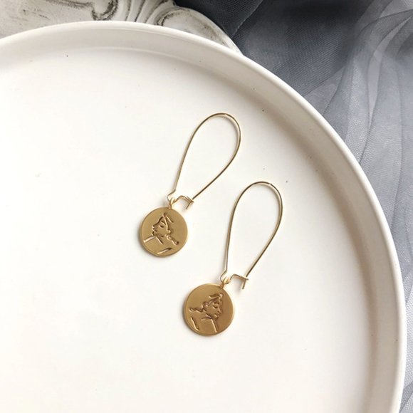 Lagom Studio Jewelry - Art Face Hook Earrings